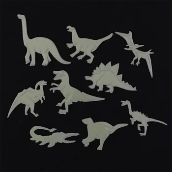 

9 Pcs /Set Plastic Glow In The DarkDinosaur Fluorescent Stickers