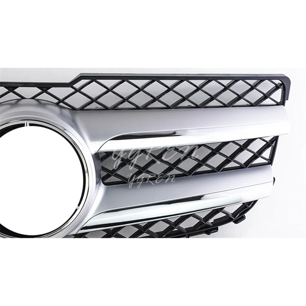 Передняя Верхняя решетка гриль для GLK класса X204 GLK350 2013 Гонки Грили хром серебро