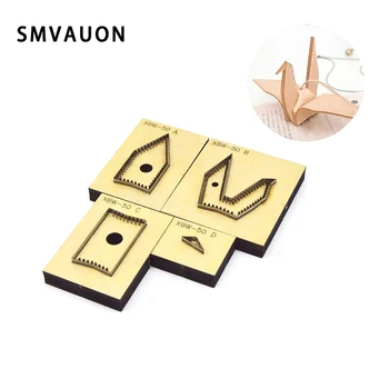 

SMVAUON Leather Knife Cutting Die Crane Shape Key Ring DIY Key Case Fun Pendant Leather Cutter Mold Knife Mould Hand Punch Tool