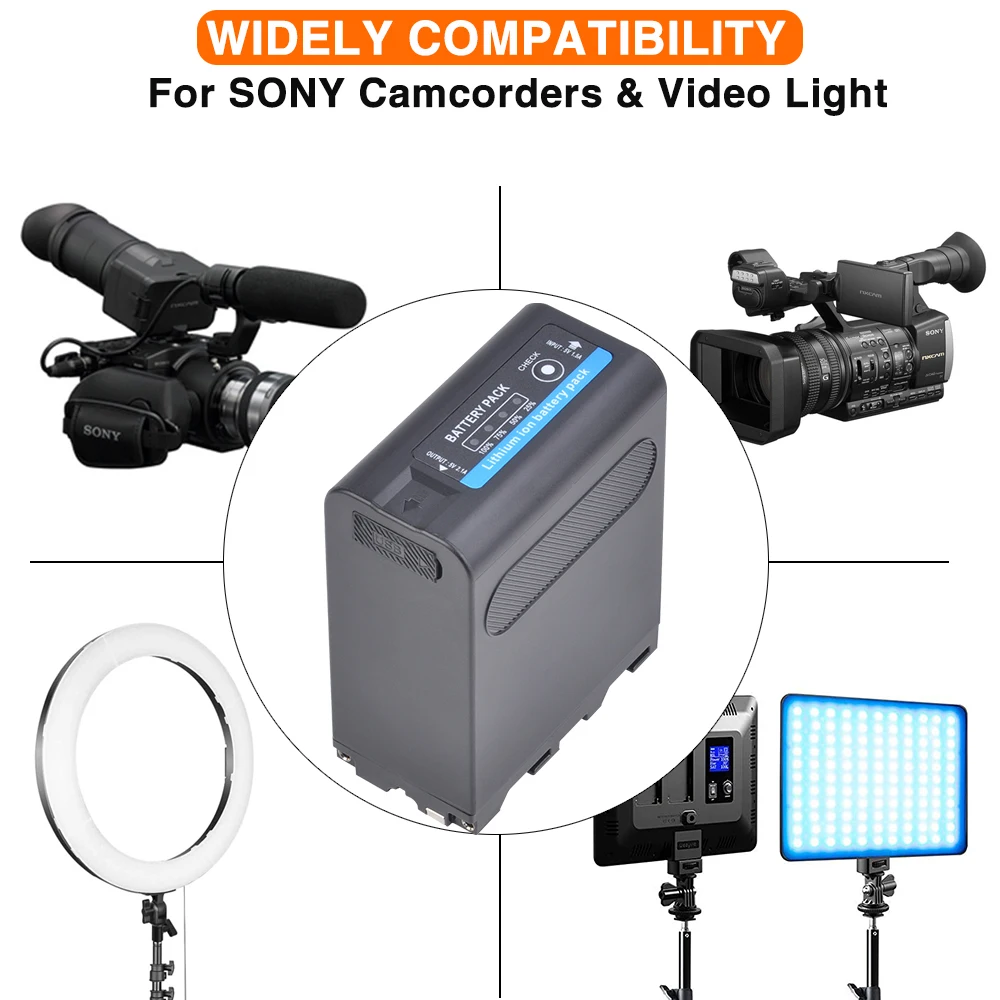 Bateria para Sony F520 Ccd-sc55dcr-vx2100dsr-pd150fdr-ax1hdr-ax2000 Fx1 Hvl-lbpb Hvr-hd1000u 12000mah Np-f990 np F970 F750 - Image 3