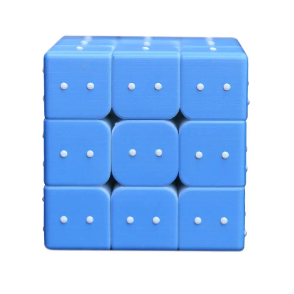 Kuulee 3D тиснением слепой отпечатков пальцев 3x3x3, волшебный куб, обучающие игры мозга для тренировок, головоломка, куб, высокое качество интересно