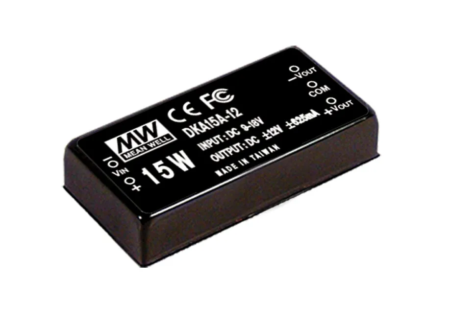 MEAN WELL DKA15 Series 5V 12V 15V 15W DC Регулируемый двойной выходной преобразователь Buit in EMI