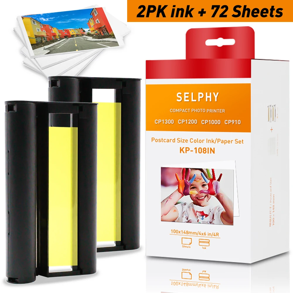 Canon SELPHY CP1500 本体　用紙　インク Amazon | Canon Selphy CP1500 インクと用紙 KP-108IN KP108 3色インク