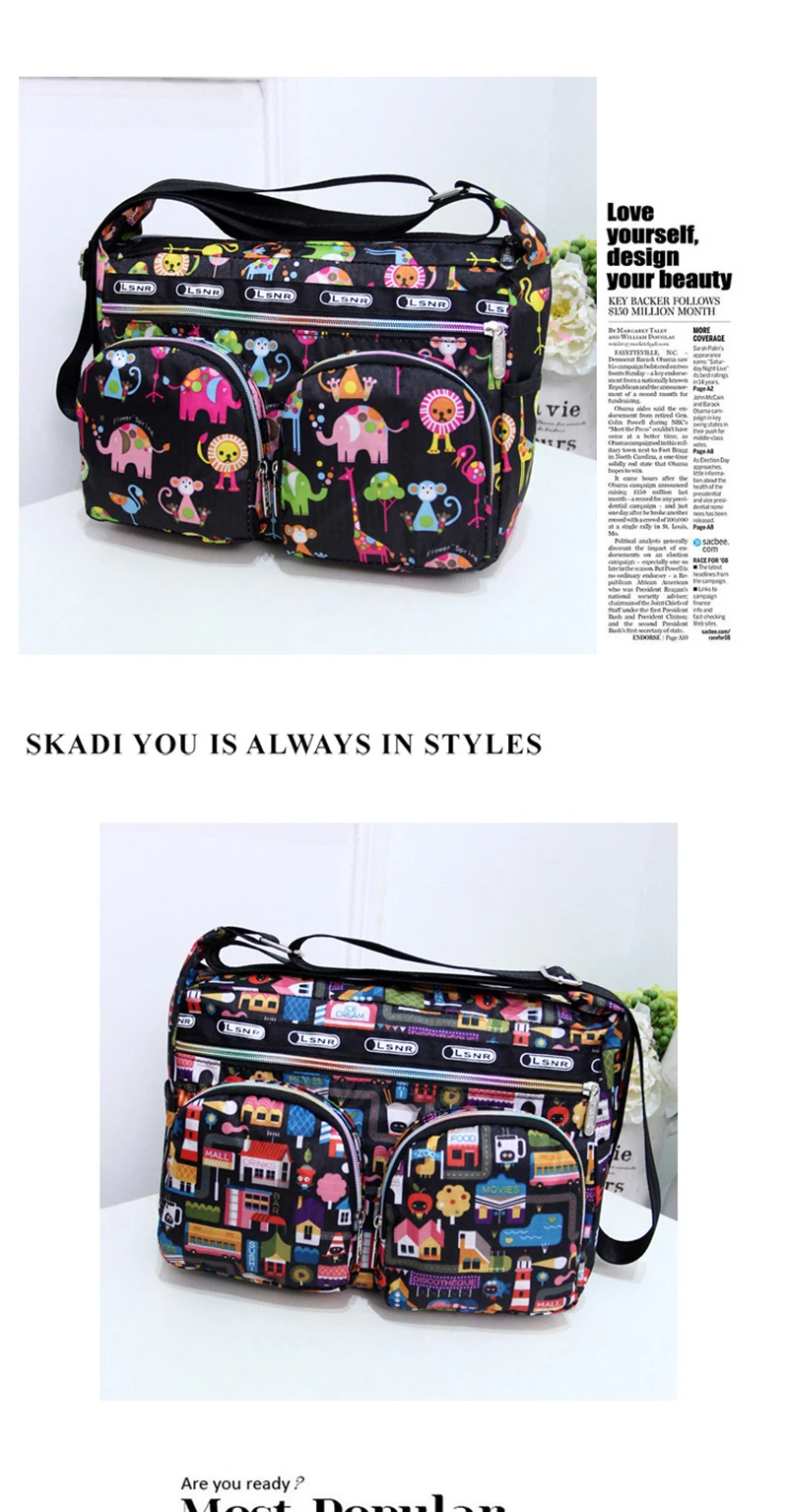 Multifunctional Mommy Diaper Bag Baby Stroller Bag Travel Bag Baby Care Bag Casual Diagonal Waterproof Canvas Nylon Mummy Bag