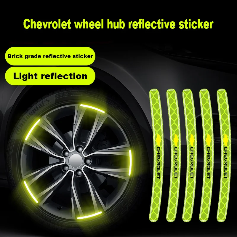 Automobile wheel hub decoration vehicle mounted high-strength reflective sticker For Chevrolet cruze Colorado Captiva Malibu | Автомобили