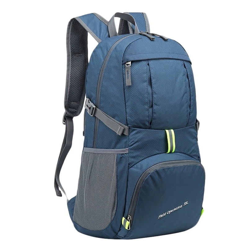 

Foldable Waterproof Backpack 35L Lightweight Portable Rucksack Outdoor Large Nylon Pack Trekking Bag for Camping Traveling Hikin