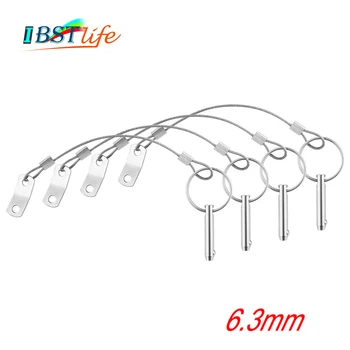 

4PCS Stainless Steel 316Quick Release Pin with Lanyard for Boat Bimini Top Deck Hinge Marine hardware