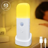 Motion Sensor Night Light Indoor, USB Rechargeable Dimmable LED Light,Portable Motion Activated Night Lamp for Kids Room Bedroom 1