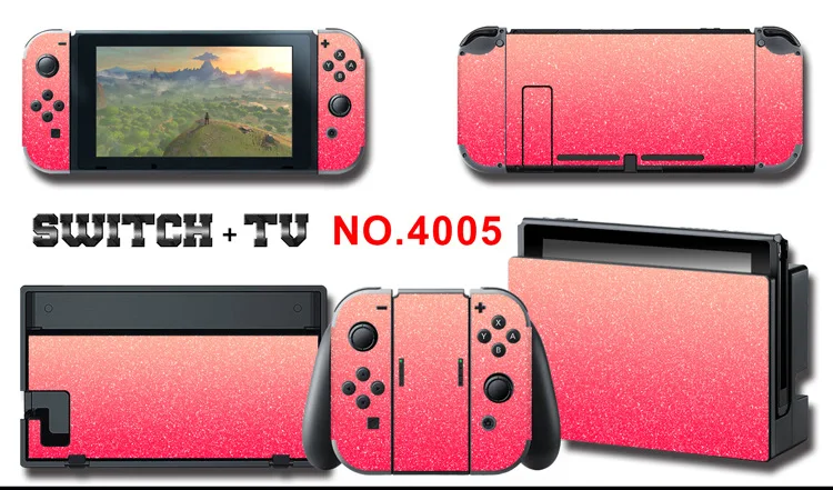 1set New Cute Anime Full Body Sticker for NS Switch Protective Cover Skin Colorful Art for Game Console Joy-Con Controller Decor