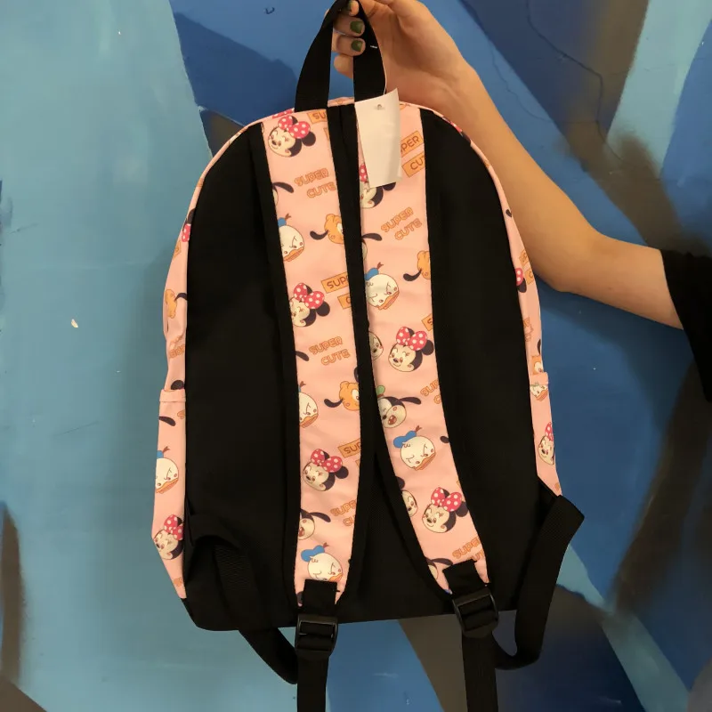 Disney Mickey mouse children backpack cartoon Minnie boy girl middle school bag students shoulder bag Stitch travel backpack