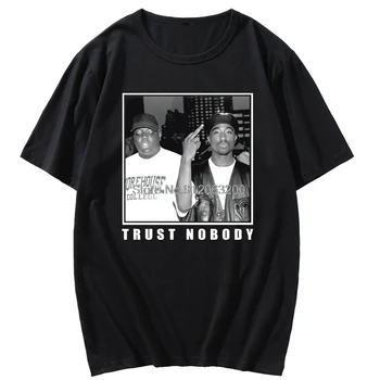 Gangsta Rap 2Pac Short Sleeve Men's Korean Fashion T-shirt Top Men Women Gangsta 2Pac Tupac Shakur Fashion  T Shirt 1