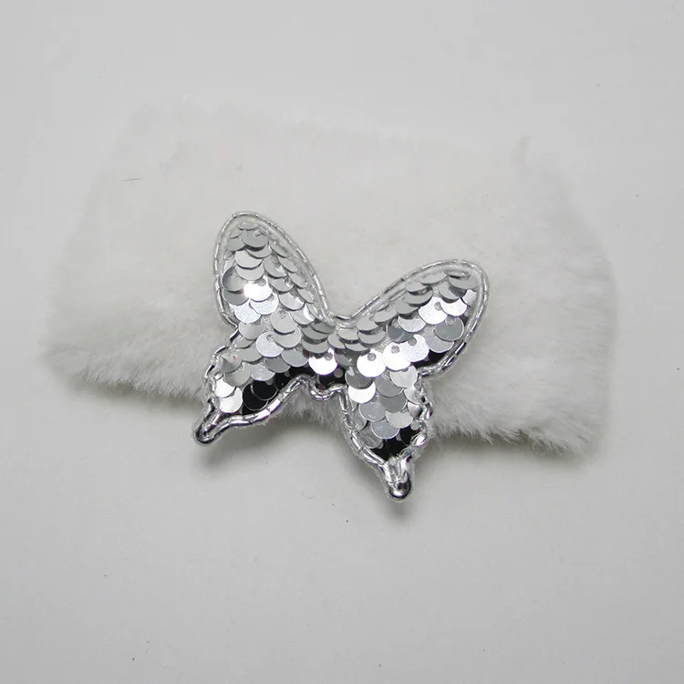 1-Silver 10 шт. блестки бабочка сердце декоративная заплатка принадлежности для детей DIY ювелирное изделие в виде заколки ремесла материал милый орнамент для одежды - Цвет: 1-Silver