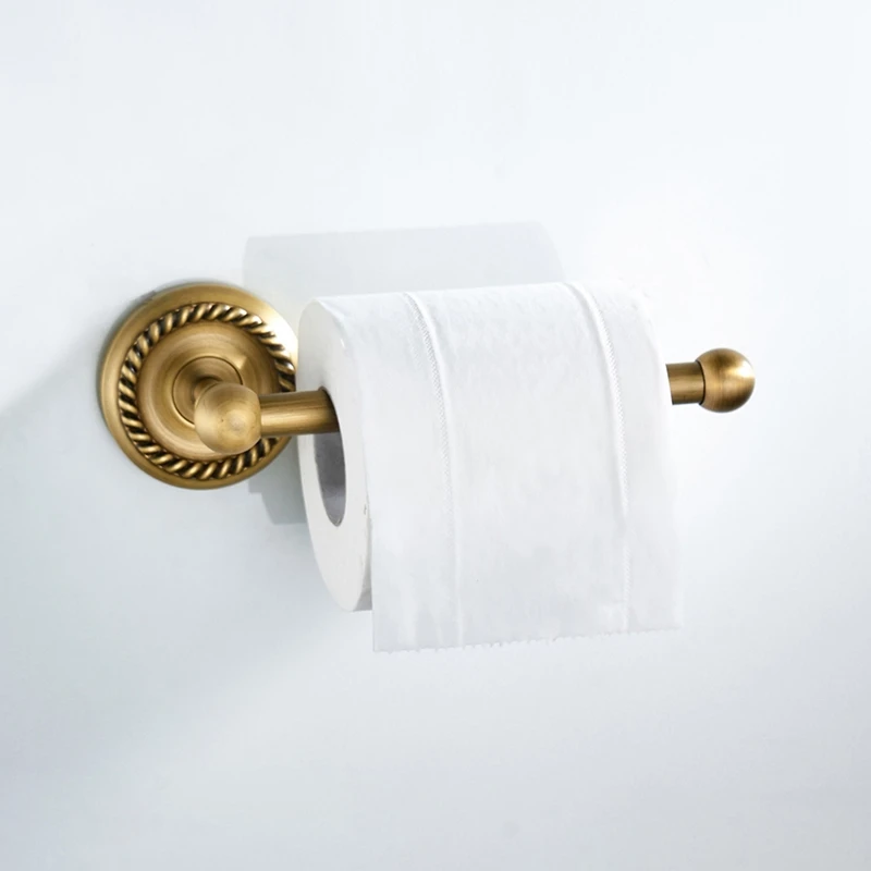 

1PCS Paper Towel Rack Simple Chassis Round Brushed Bronze Copper Hanging Bathroom Wall Toilet Paper Holder Roll Paper Towel Rack