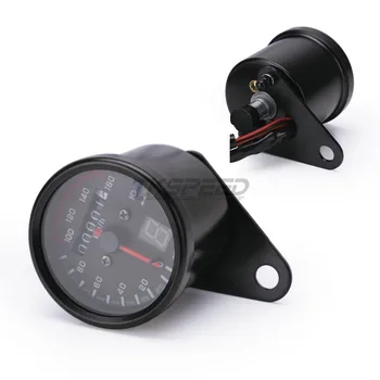

Universal Motorcycle Cafe Racer Speedometer odometer Gauge 0-160 km/u Instrument with LED Indicator Accessory Hot Sale