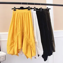 Женская летняя длинная юбка макси, Русалка, плиссированная, Милая юбка, талия, нестандартная, рыбий хвост, юбка, последняя популярная женская юбка