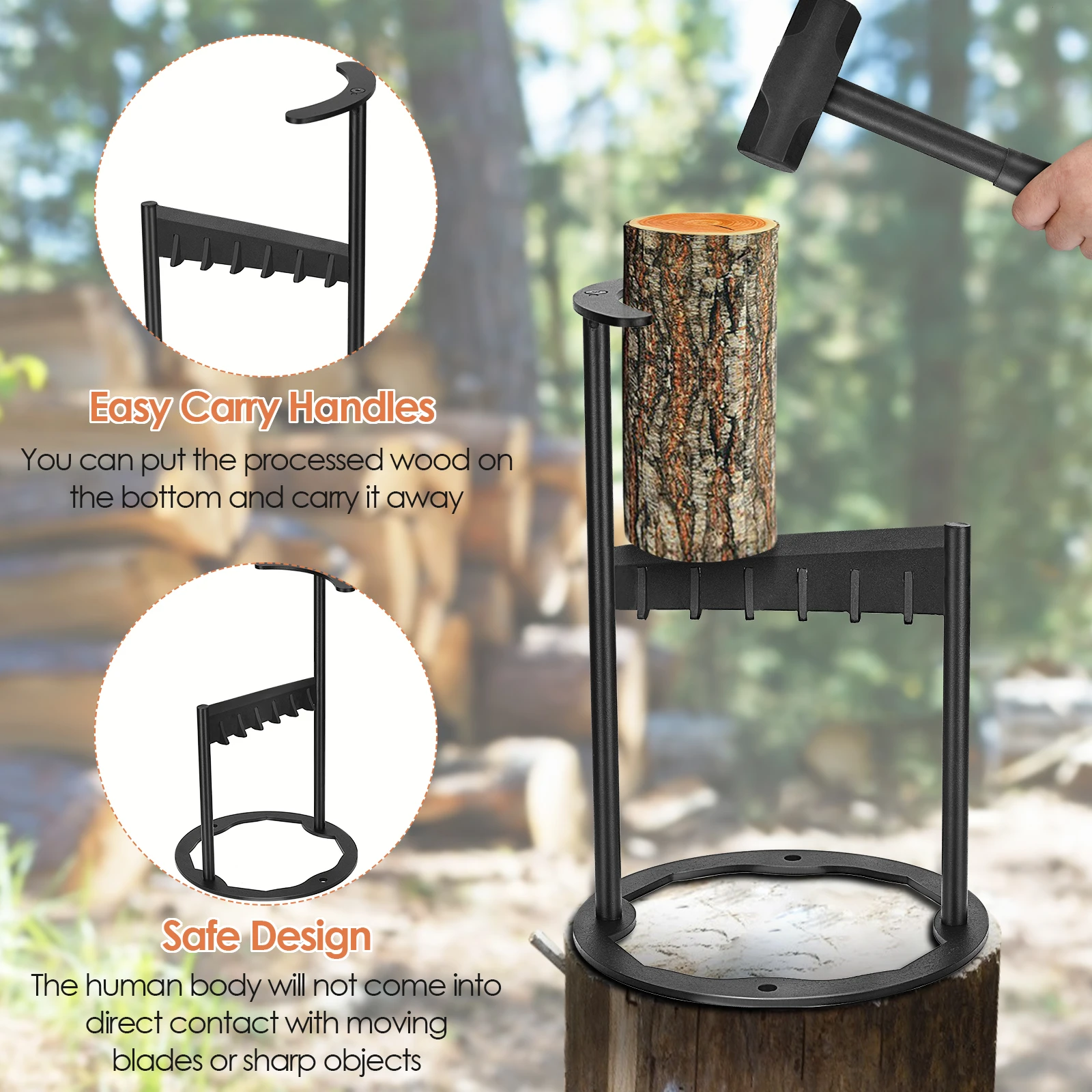 1 Piece For NEW Firewood Distributor Wedge Hatchet Handmade Cast Iron