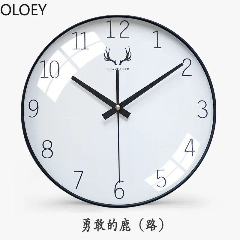 Reloj De Pared Simple Europeo Metal Silencioso Creativo Salon