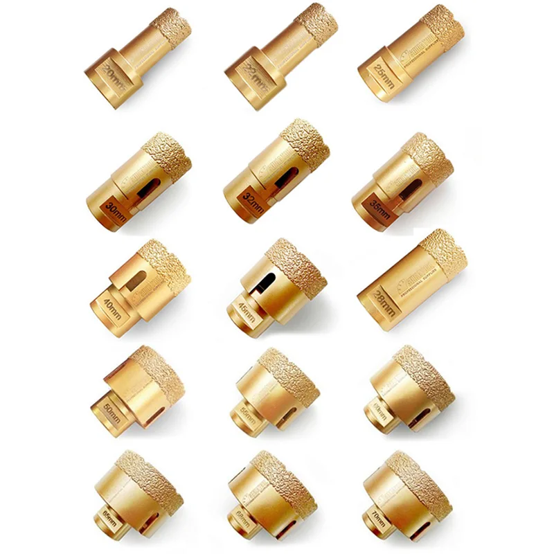 

Brazing Drill Bit Dry Wet Drilling Porcelain Granite Marble Stones Bricklayer Connecting Hole Saw Angle Grinder Bits