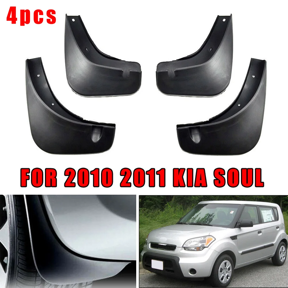 

4PCS Mud Flaps Fender Splash Guards Mudguards Kit For Kia Soul 2010-2011 Provide Excellent Lower Body Protection