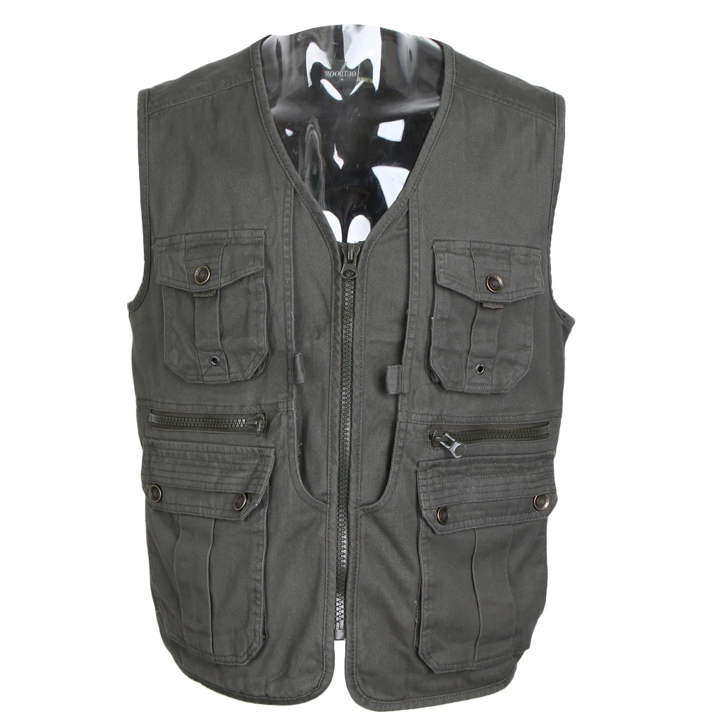 Multi-Pockets Fishing Vests Jacket Outdoor Travel Climbing Hiking Cycling Photography Vest 
