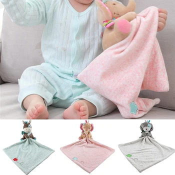 

Baby Toys Soothing Towels Cartoon Puppy Infant Soft Cloth Sleep Blanket Hand Towel Kids Mobile Gift Baby Plush Doll Rattle Toy