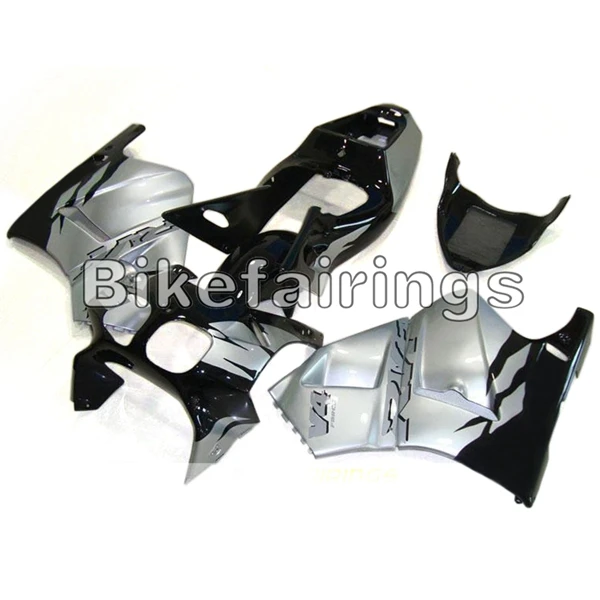 Мотоцикл Полный комплект обтекателя Для Honda RVF400R NC35 V4 1993-1998 94 95 96 97 98 ABS Пластик блеск капота серебристый, черный обтекатель