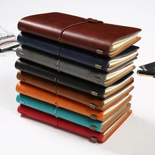 New Diary Notebook Agenda With Faux Leather Cover Loose Leaf Note Bookfor School Stationery or Traveler