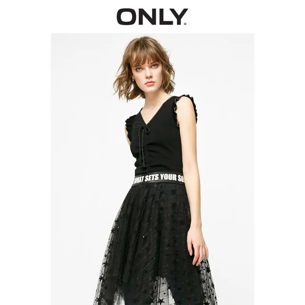 

ONLY2019 summer new chic drawstring light vest sweater | 119124549