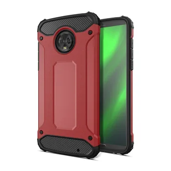 

200 pcs For MOTO G7 G7 Plus Shockproof Hard PC TPU Hybrid Armor Phone Case For MOTO G6 E5 Plus