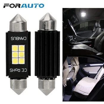 

FORAUTO 2pcs 31mm/36mm/39mm/42mm LED Canbus Bulbs Car LED License Plate Lights Dome Reading Lamp Canbus Double Point Light