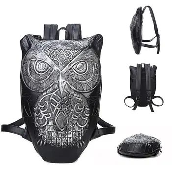 

Elegant Travel Ladies 3D Owl Backpack Shoulder Bag Leather Designer Messenger