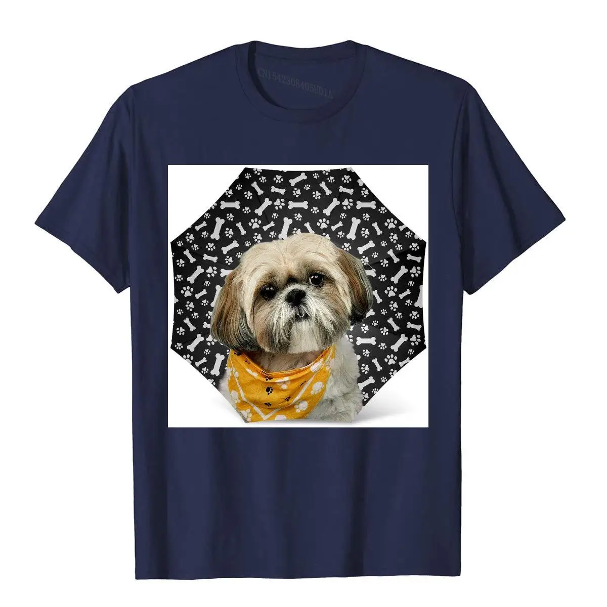 Shih Tzu Dog Print Umbrella - Windproof Travel Folding Golf Umbrella - Best Dog Mom Gifts__B6368navy