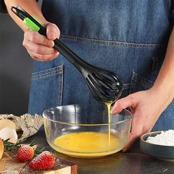 

Whisk Multifunction Balloon Whisk Hand Mixer Egg Beater Dual Purpose Food Clip Manual Blender Egg Cream Stirring