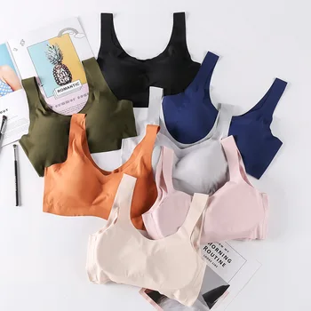 

Quality Seamless 7 Colors Wireless Intimate Underwear Sexy Push Up Bra Female Brassiere Lingerie Bras for Women Cotton bralette