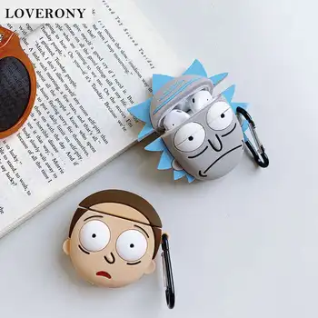 

LOVERONY Cartoon Rick Morty Silicone Case For AirPods Pro 1 2 Bluetooth Earphone Protective Cover Cute Apple Air pods Pro Cases