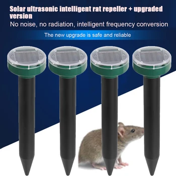 

2/4pcs Solar Powered Ultrasonic Sonic Mouse Mole Pest Rodent Repeller Repellent Yard Repeller Outdoor Yard Garden Decor