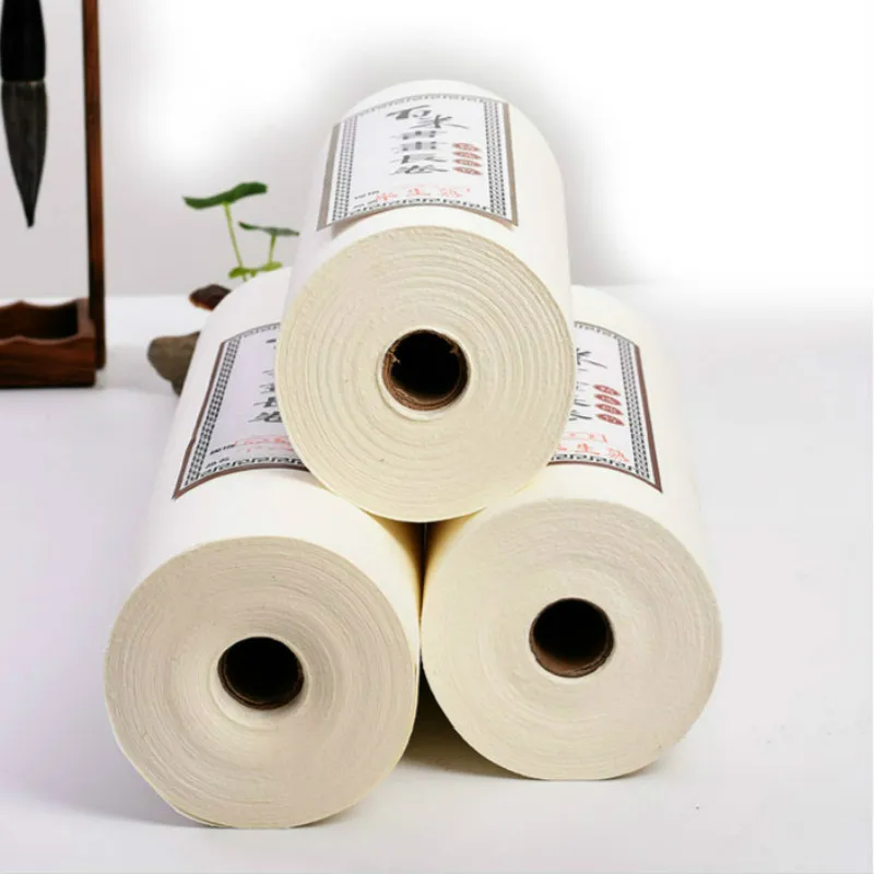 Ultra-thin Rice Paper Yellow Half Ripe Xuan Paper Calligraphy Paper Papel  Arroz Rolling Chinese Painting Rijstpapier Tina China