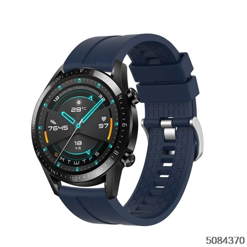 Спортивные наручные силиконовые часы ремешок для huawei Часы GT2 46 мм gear S3 Classic