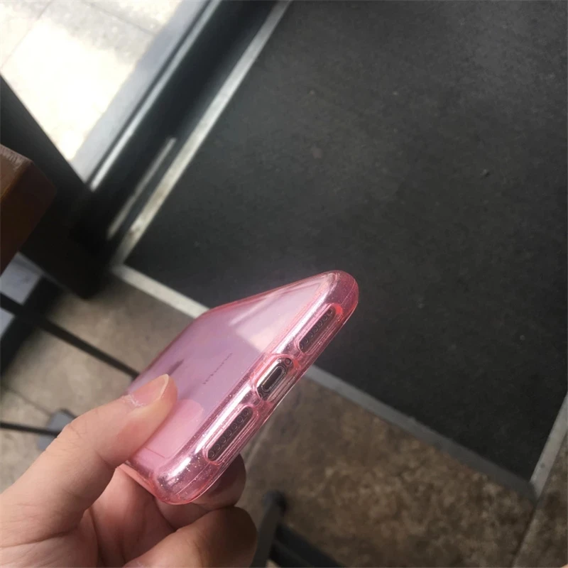 New Bling glitter Transparent armor Case For iphone 11 13 12 Pro Max X XR XSMax XS 7 8 Plus SE2 hard PC cover Protective shell