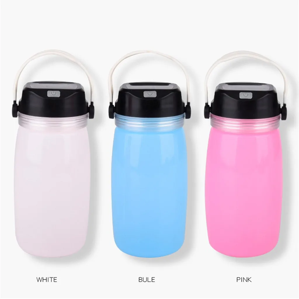 Solar Charging Kettle Outdoor Camping Lamp Tent Light Creative Glowing Cup Camping Hiking Lantern Outdoor Camping Tent Lamp 9.6