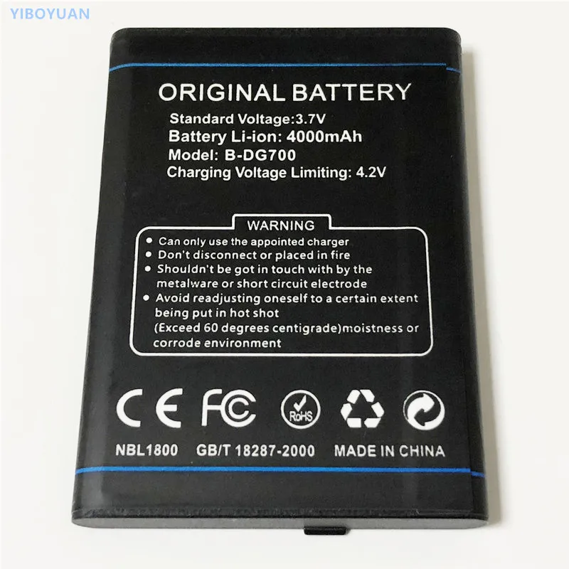 3,7 V 4000mAh B-DG700 Для Doogee Titans2 DG700 батарея+ SS-8 зарядное устройство
