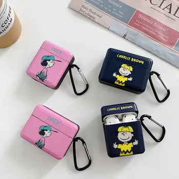 

Charlie Brown Peanuts Lucy dogs beagles earphone case For AirPods 1 2 pro Wireless bluetooth protect cover