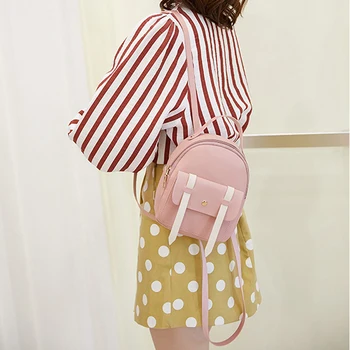 

Women's 2020 latest hot wild Fashion Solid Color Backpack Multi-Function Shoulder Bag Casual Backpack