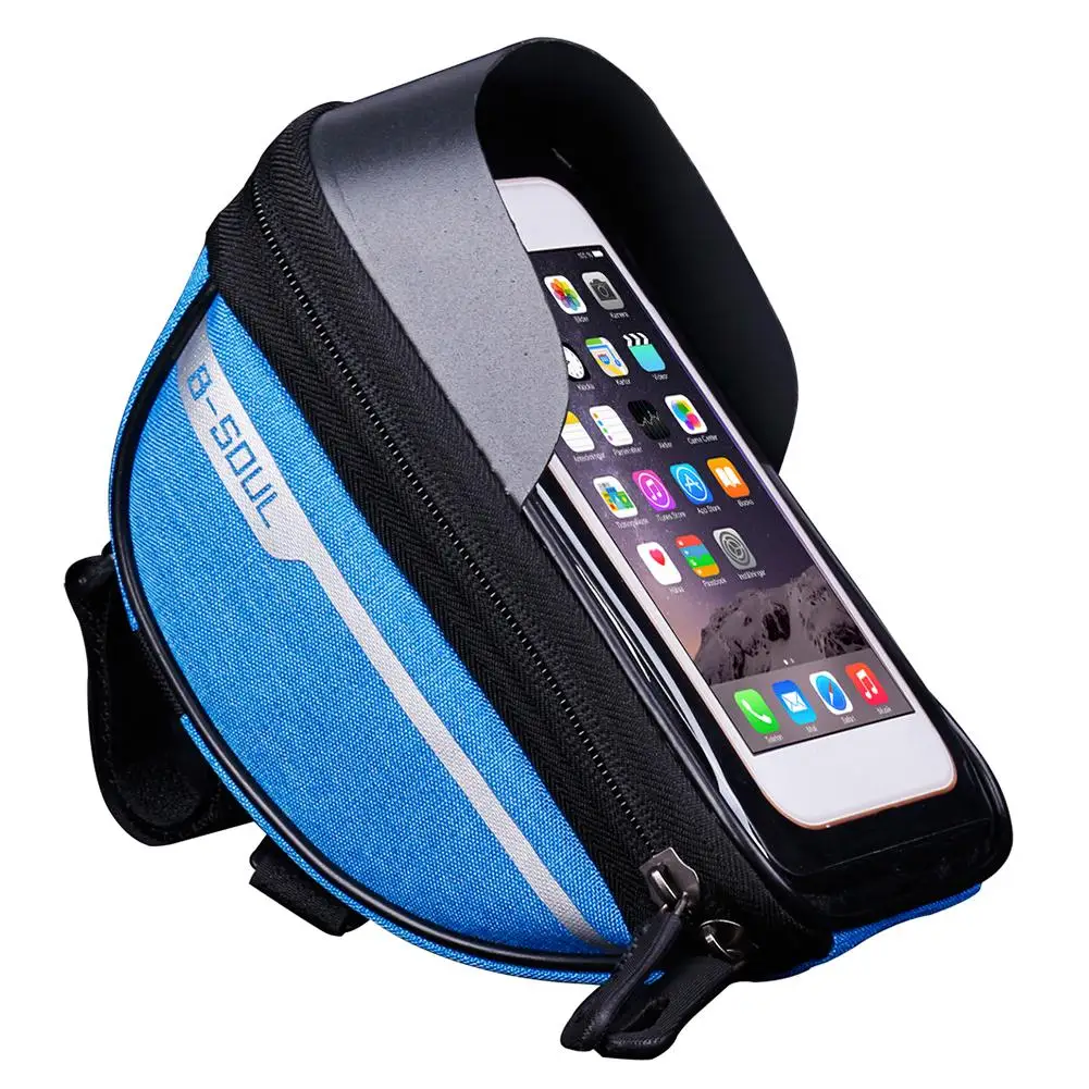 Bicycle Frame Front Tube Bag Portable Waterproof Practical Touch Screen Phone Holder MTB Bike Handlebar Cell Mobile Phone Bag mobile stand for table Holders & Stands