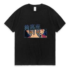 

Demon Slayer Anime T Shirt Akaza Upper Moon Three Eyes Print Tee Shirt Short Sleeve O-neck Cotton T Shirt Kimetsu No Yaiba Tops