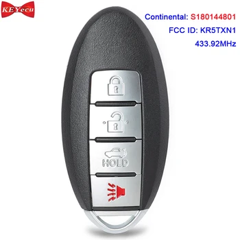 

KEYECU for Nissan Altima 2019 2020 Keyless-Go Smart Remote Key Fob S180144801 KR5TXN1 433.92MHz 4A Chip