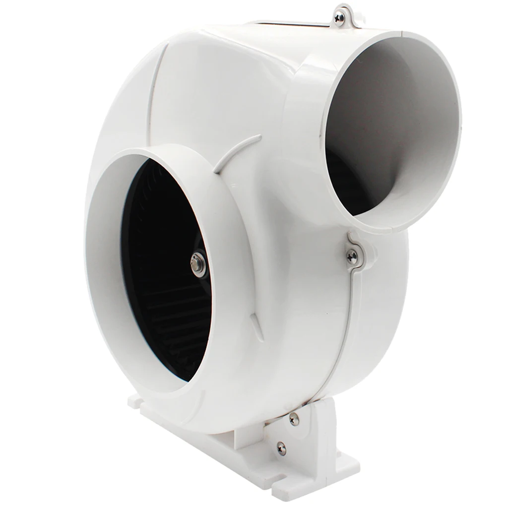 4inch Bilge Blower Fan 320 CFM 12V DC White Ventilation Boat Flex Mount