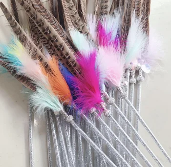 

usd1.65/pc pet kitten toys cat teaser fishing pole sticks feather 20pcs/lot
