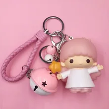 Корейский стиль мультфильм милый мягкий розовый девочка сердце ангел ребенок брелок Плетеный брелок для ключей Сумочка Подвеска