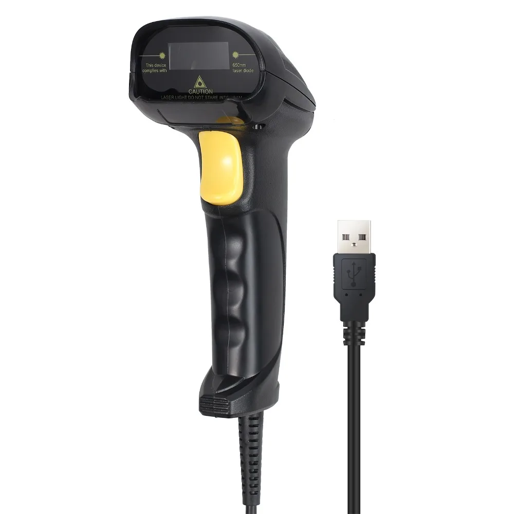 LiNKFOR USB лазерный сканер штрих-кодов Проводной USB длинный сканер ручной сканер штрих-кодов считыватель для библиотеки POS